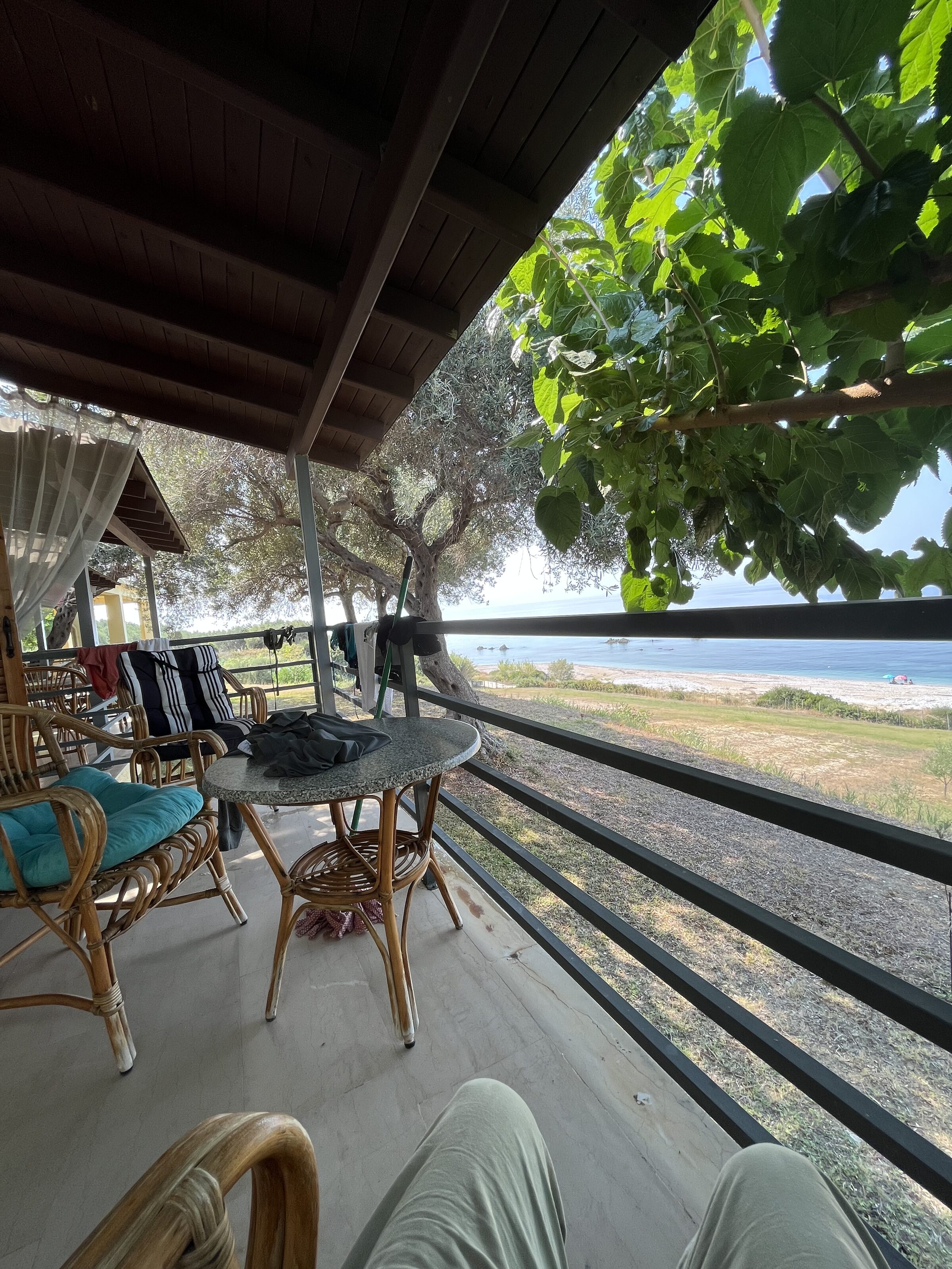 The terrace by the sea at Kalamaki Beach